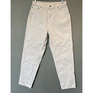 Vtg Levi’s 551 Jeans Women's sz 10 Petite White High Waist Relax Tapered leg USA